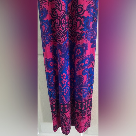 Fitted maxi dress with side slits and liner. Fun straps. - Picture 3 of 8